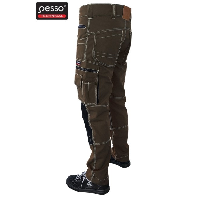 Darbo kelnės Pesso rudos