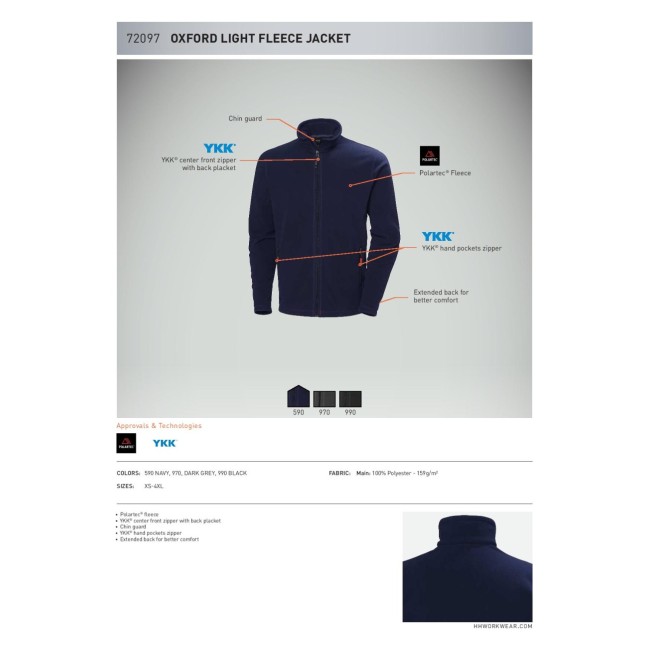 Fleece audinio džemperis Helly Hansen Oxford Light 72097