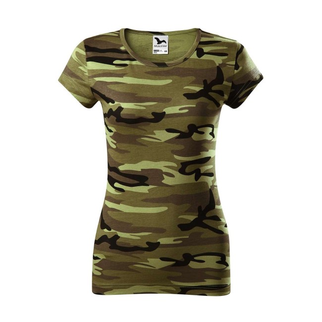 Moteriški kamufliažiniai marškinėliai Malfini C22