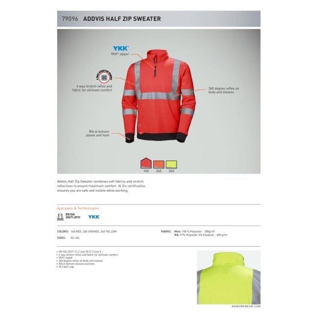 Signalinis džemperis Helly Hansen Addvis Half Zip 79096