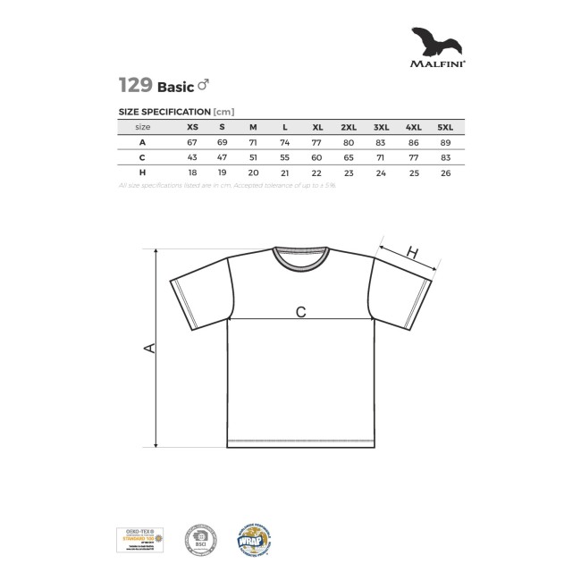 Vyriški marškinėliai Malfini Basic 129